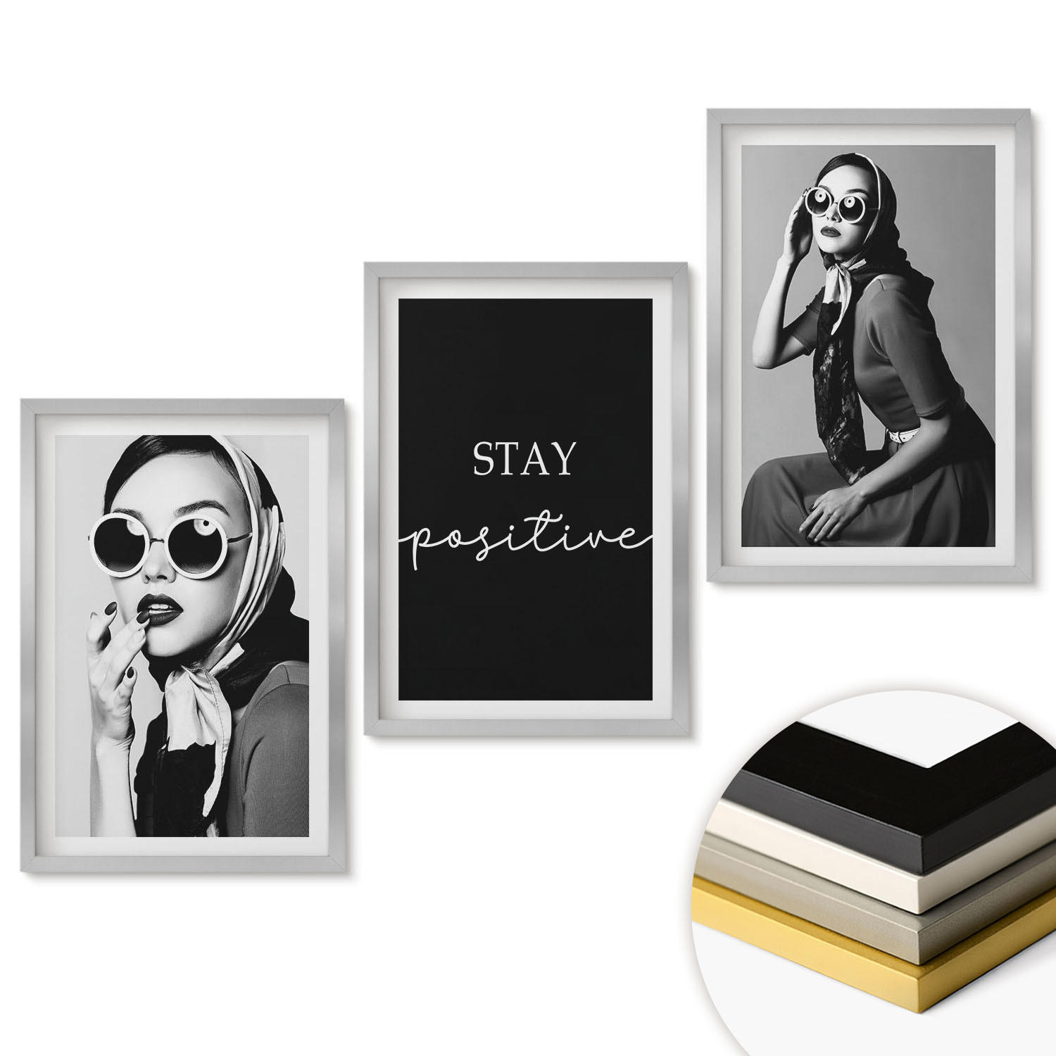ArtPrintCave Wandbilder Silber 40x60 cm