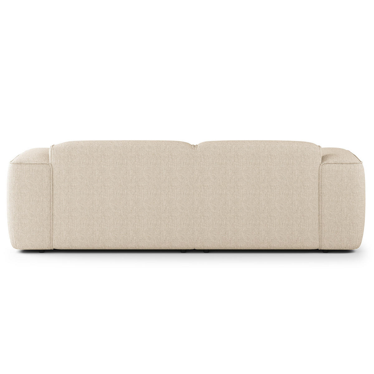 ECKSOFA mit XL-Longchair - Beige/Schwarz, Kunststoff/Textil (260/171cm) - home24