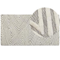 TEPPICH geflochten Goksun 150/80 cm - Weiß, Textil (80/150cm) - Beliani