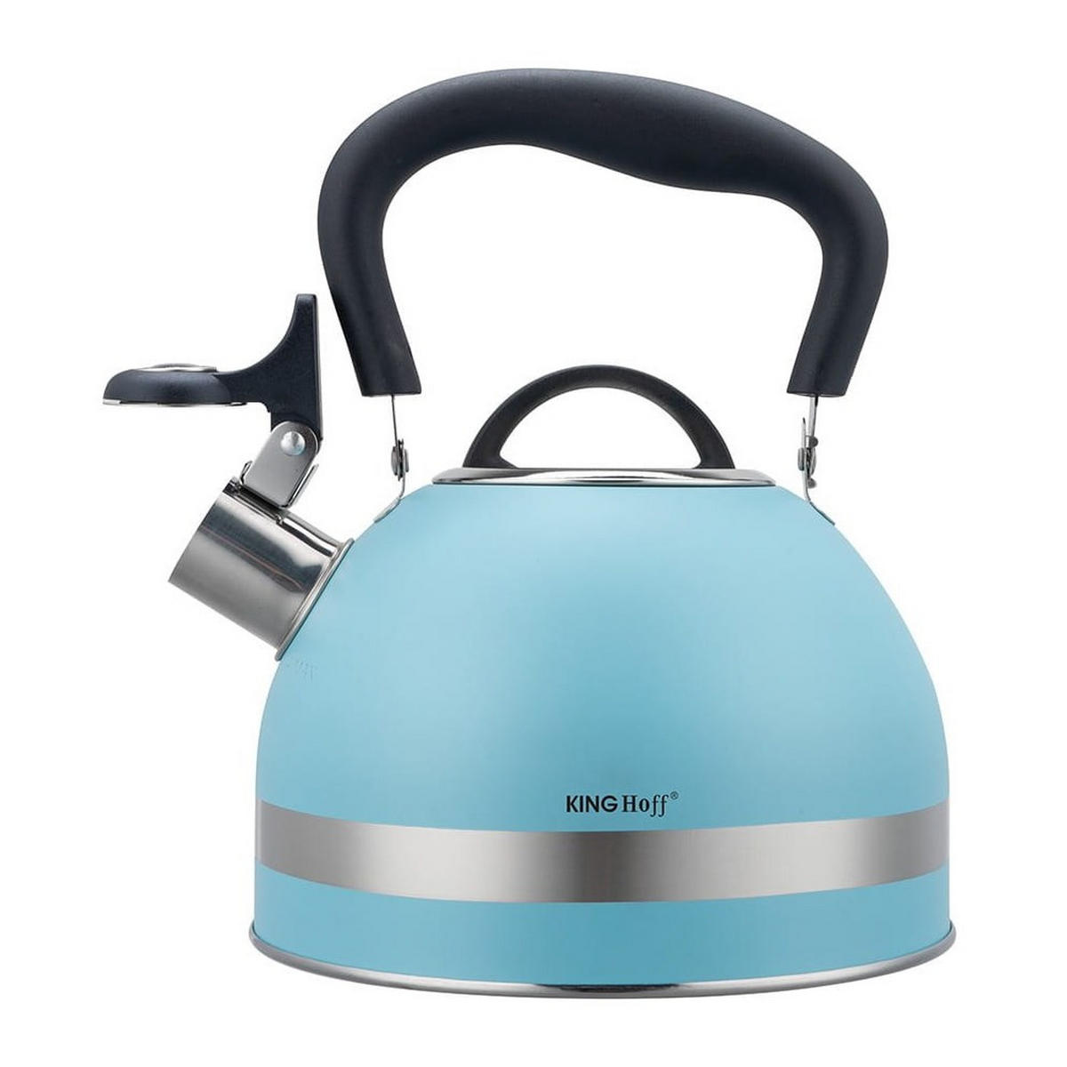 WASSERKESSEL Hellblau 22/18/23 cm KH1857 - Hellblau, Metall (22cm) - Kinghoff 