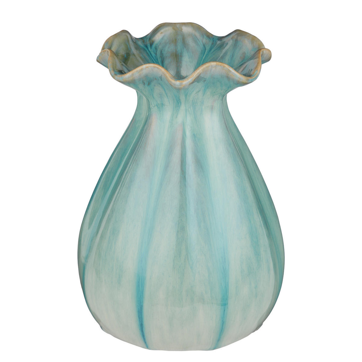 VASE Flora 25 cm - Blau, Keramik (31cm) - Butlers