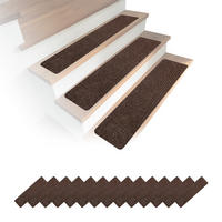 16XSTUFENMATTEN - Braun, Kunststoff/Textil (20/75/0.75cm) - Relaxdays