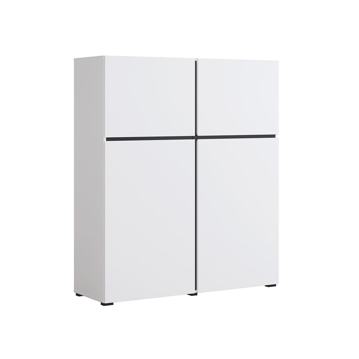 KOMODA Lilia Bijeli - bijela, drvni materijal (119/139/40cm) - Petits-meubles