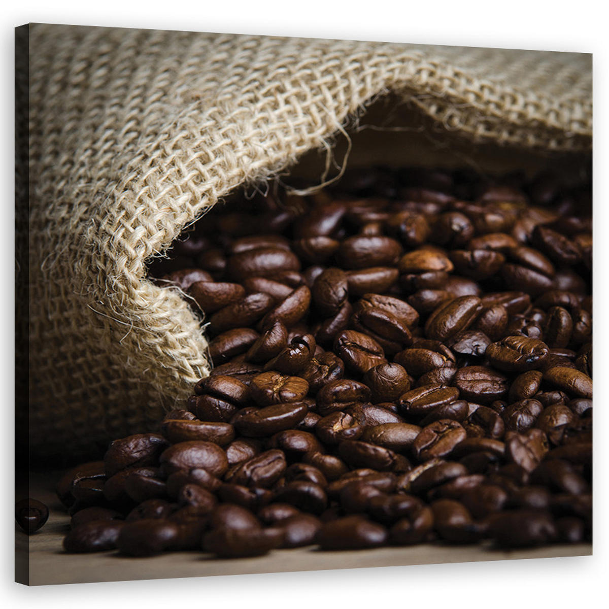 WANDBILD kaffeebohnen - Braun, Textil (50/50cm) - Feeby