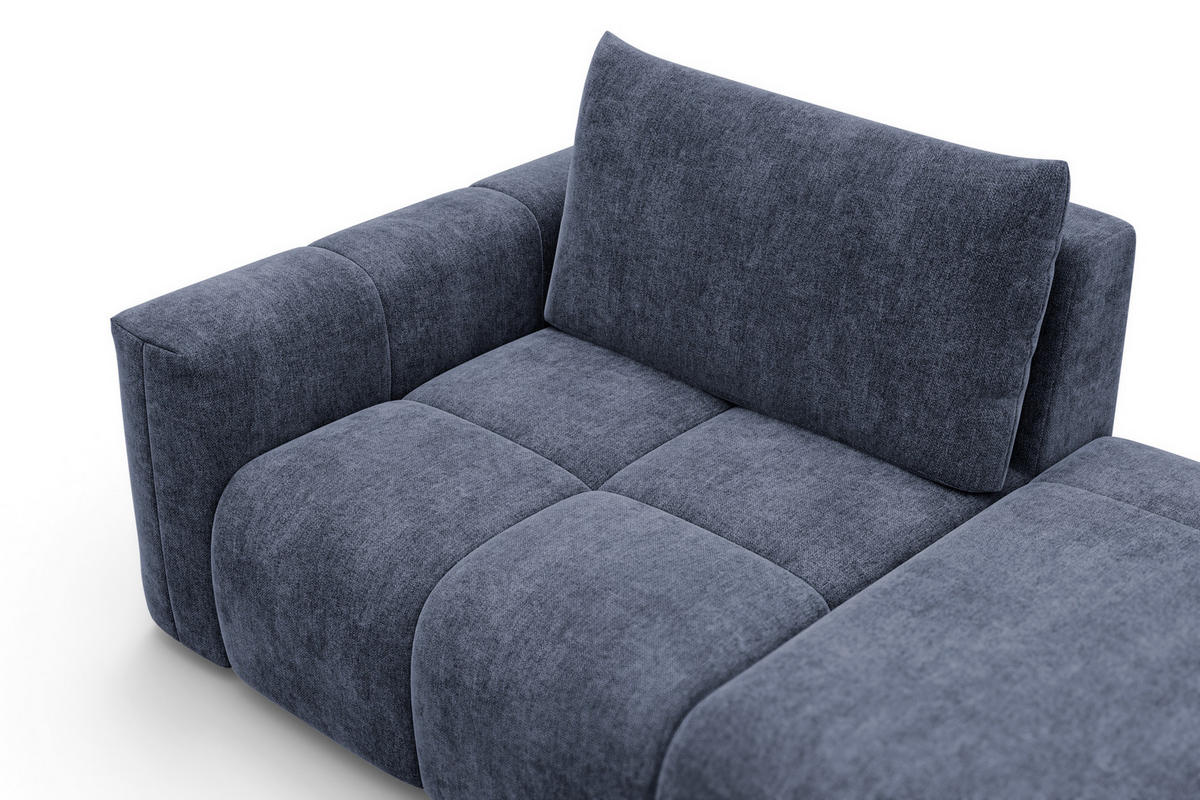 SOFA VERONA 4-Sitzer, Marineblau - Blau/Schwarz, Holz/Textil (282/83/110cm) - Courtois Laville