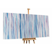 ÖLGEMÄLDE XXL Blau 200/100 cm - Blau/Weiß, Holz/Textil (6.68/100cm) - KUNSTLOFT