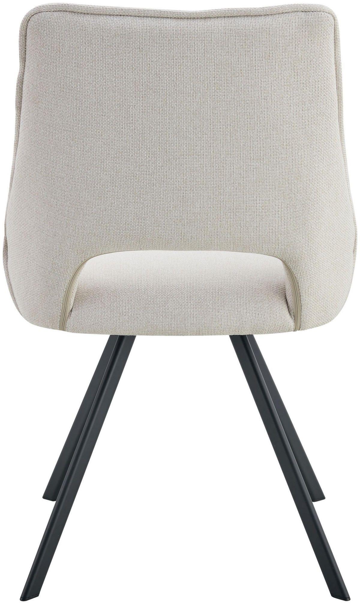 ARMLEHNENSTUHL Helen creme 2er Set - Creme/Schwarz, Textil/Metall (56/91/63cm) - Xonox