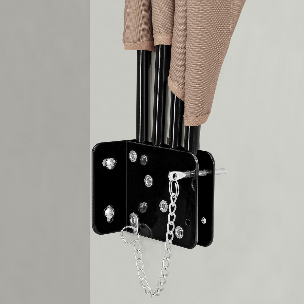 WANDKLAPPSCHIRM Ragusa - Beige, Textil (160/160cm) - casa.pro