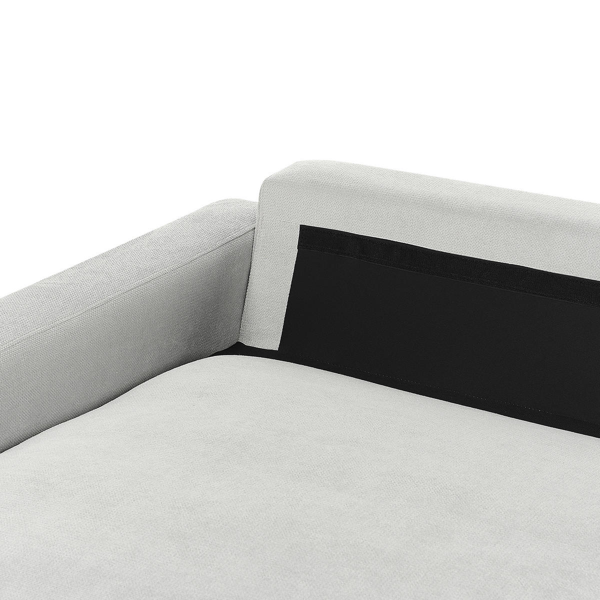3-SITZER-ECKSOFA hellgrau linksseitig Maloy - Schwarz/Grau, Textil (272/189cm) - Beliani