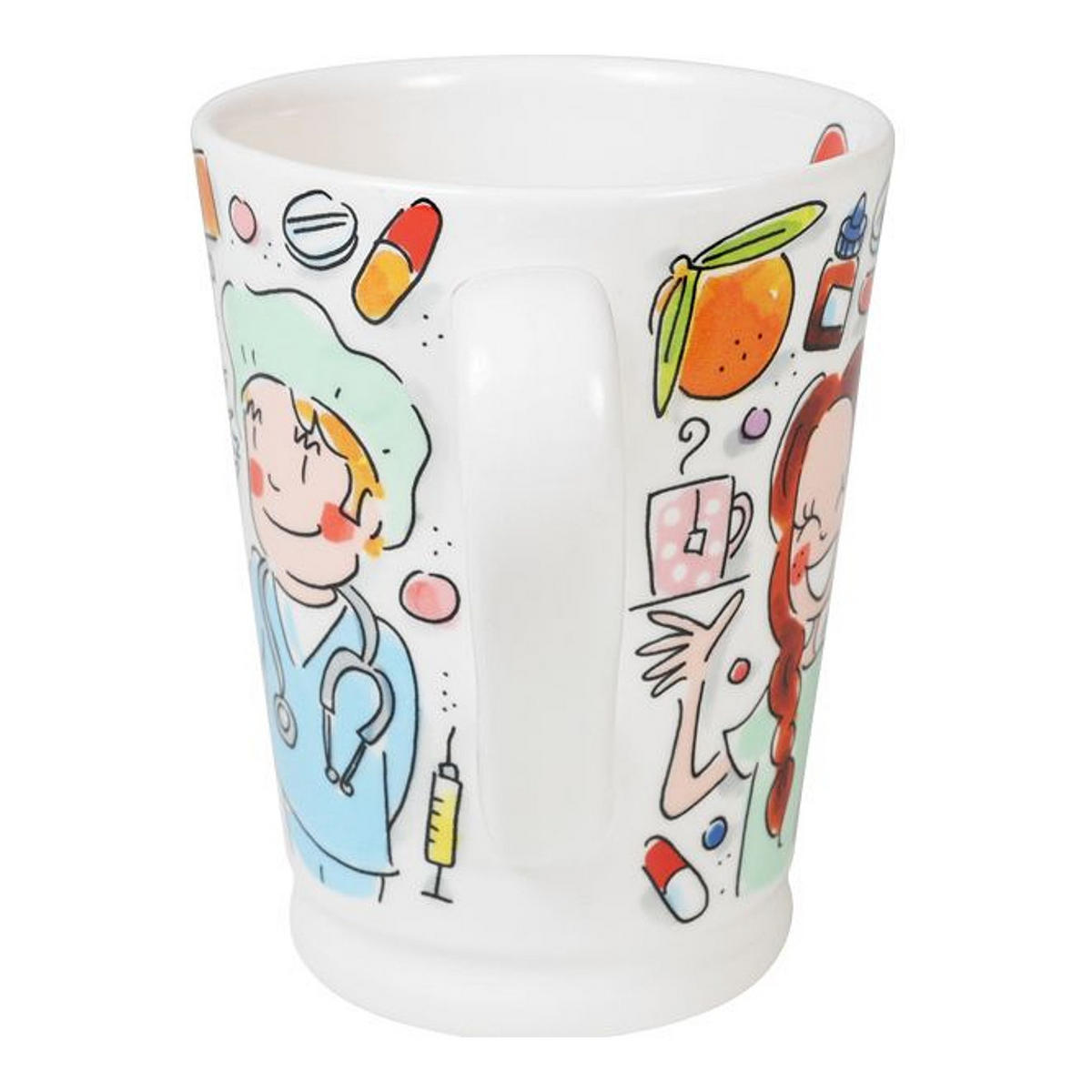XL-BECHER Herz für die Pflege in Bunt - 500 ml - Multicolor, Keramik (0.5L) - Blond Amsterdam