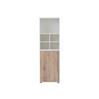 AKTENREGAL Pigeon Set AKTENSCHRANK & REGALKREUZ Breite 51 cm Weiß/Eiche - Weiß, Holz (51/166/41cm) - PROREGAL