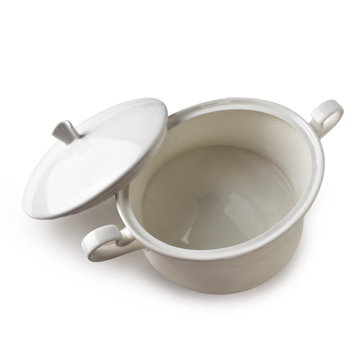 SUPPENTOPF Basic Weiß 31.4/22.5/15.5 cm Keramik - Weiß, Keramik (22.5cm) - Mondex