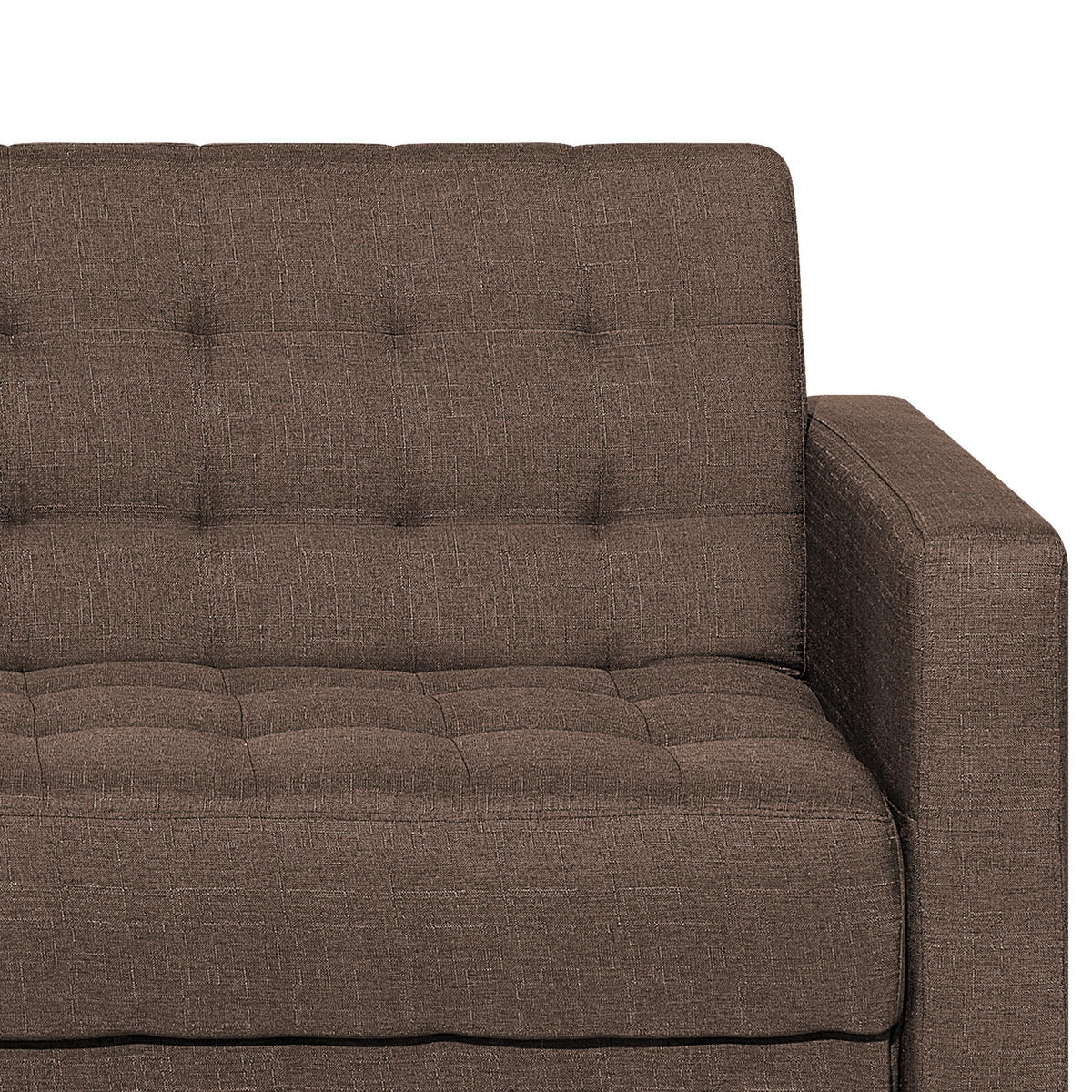 SCHLAFSOFA linksseitig mit Ottomane Polsterbezug Dunkelbraun Aberdeen - Dunkelbraun, Textil (267/168cm) - Beliani