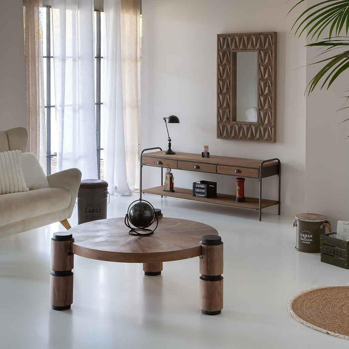 SPIEGEL aus Holz, braun, 69x6x109cm - Braun, Holz (73/114/10cm) - Wanderlust