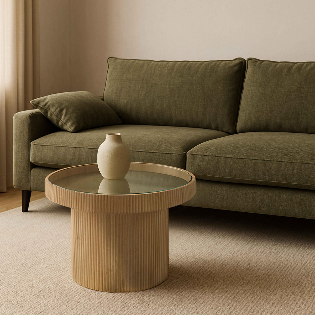 COUCHTISCH, Braun - Braun, Holz (59/59/45cm) - Oviala