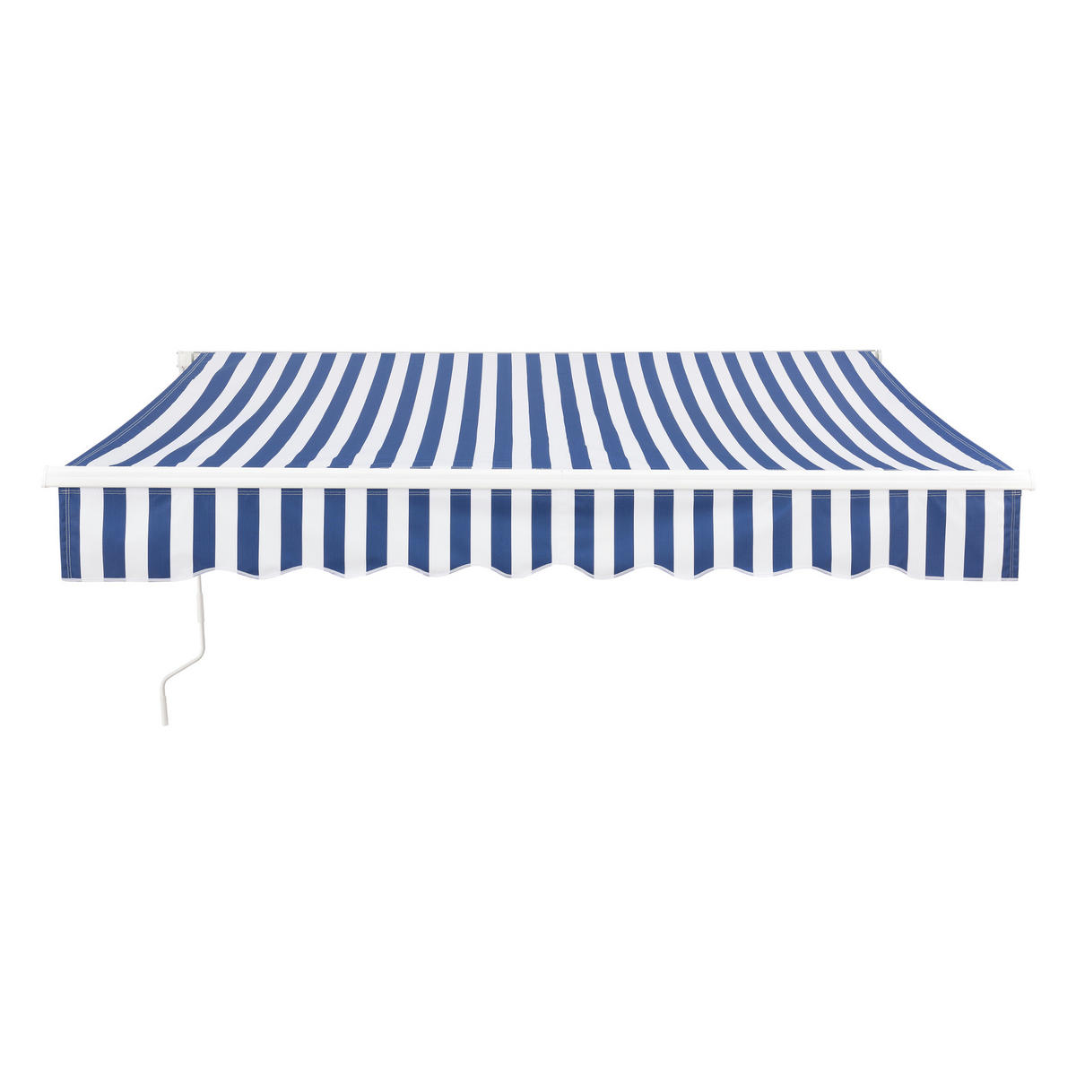 GELENKARMMARKISE Bitonto - Blau/Weiß, Textil (250/0.1/200cm) - [en.casa]