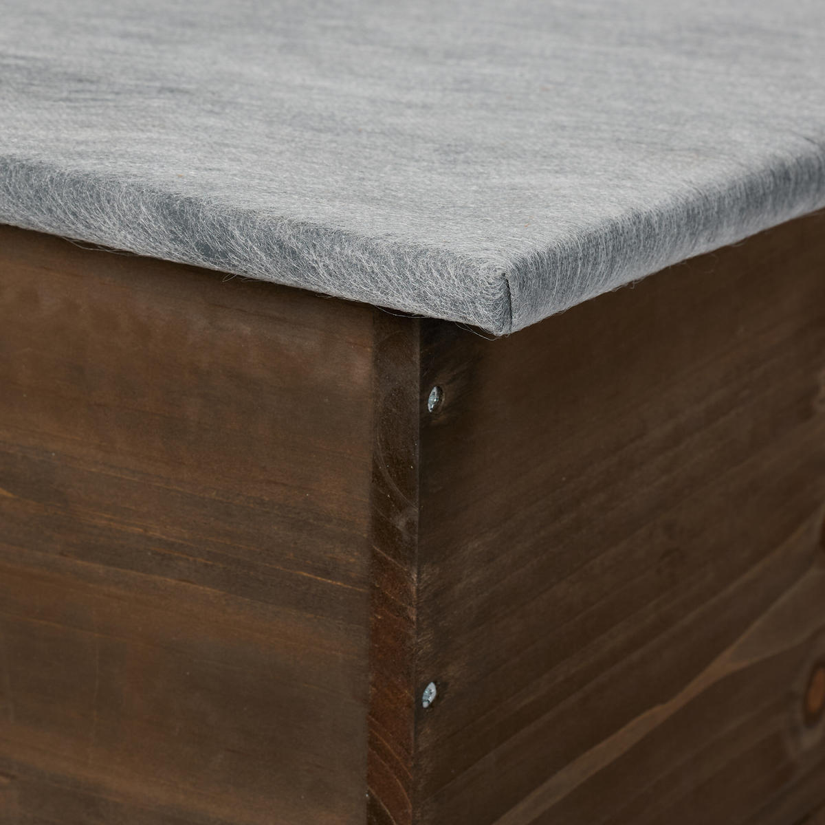 IGELHAUS - Dunkelbraun, Holz/Textil (46/21/34cm) - Relaxdays