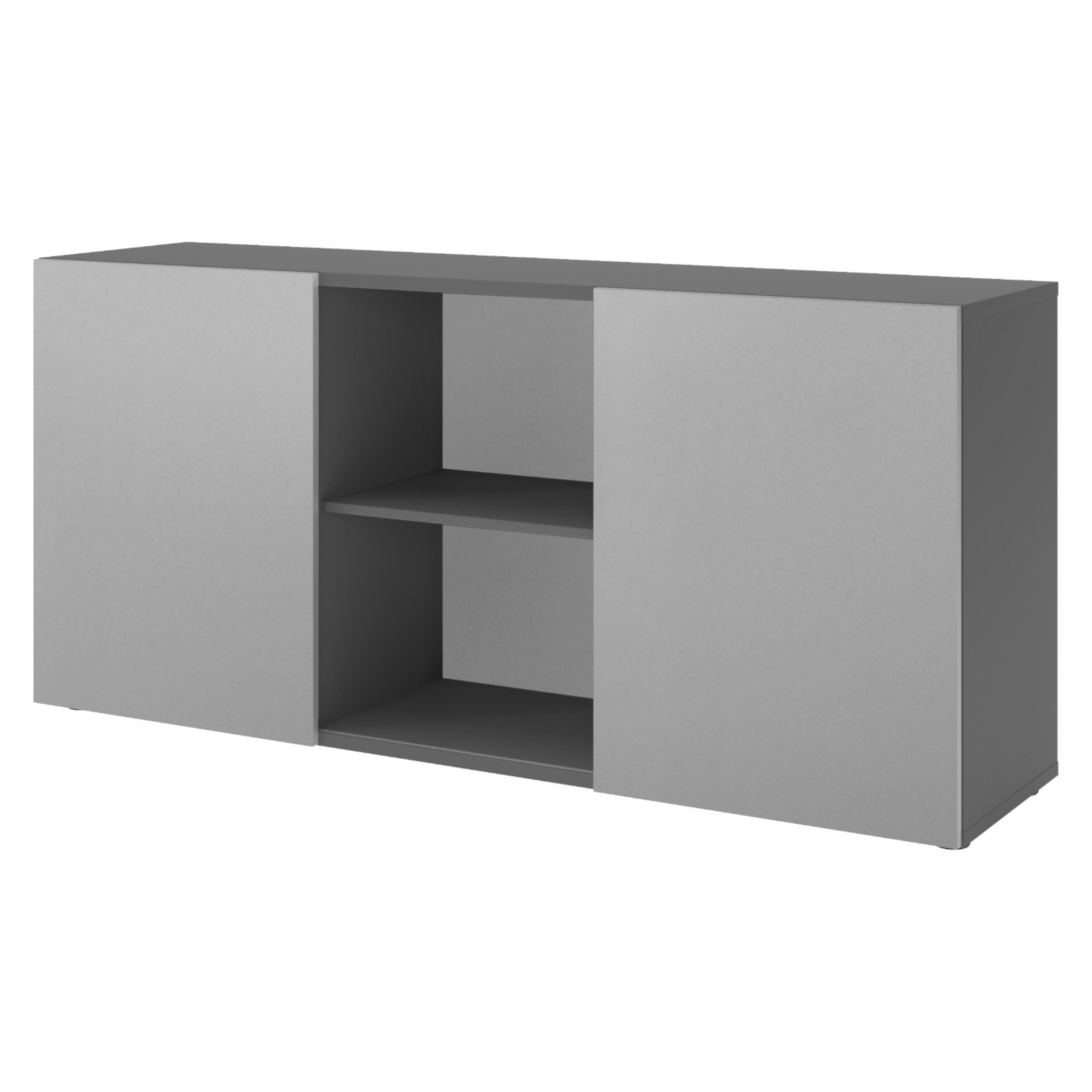 bümö Sideboard Graphit, Silber 160x74.8x42 cm