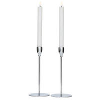 LED-ECHTWACHS-KERZEN - warmweiß mit Pustfunktion und Ständer für romantische Tischdeko - Weiß, Kunststoff (10/10/23cm) - Northpoint