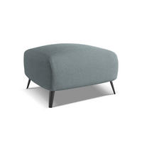 POUF Chenille Stoff Blau - Blau/Blaugrau, Textil/Metall (65/44/65cm) - LaMiaSofa