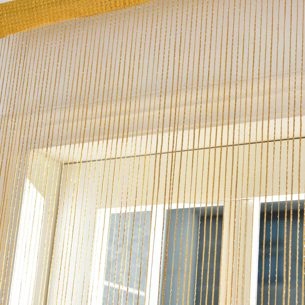 FADENGARDINE Shanghai HxB 230x100 cm Gold Lurex - Goldfarben, Textil (100/230cm) - Gardinenbox