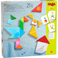LEGESPIEL Bunter Tangram-Mix, ab 4 Jahre - Multicolor, Naturmaterialien (21.6/5/22.4cm) - Haba
