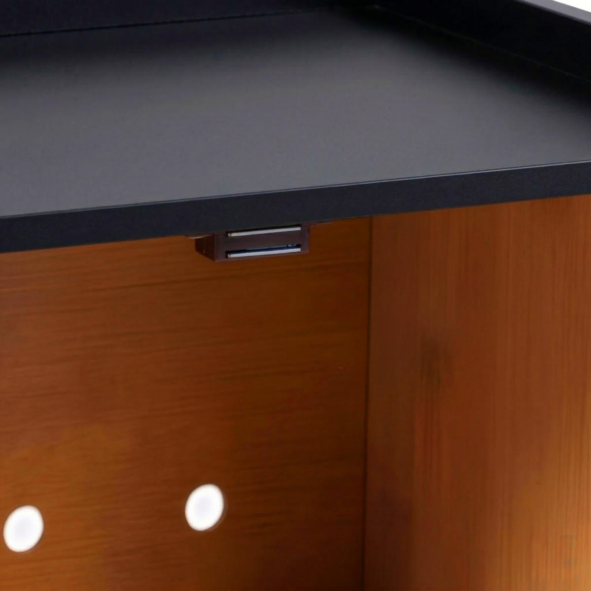 DÓZA na chlieb - čierna, drevo/plast (40/26/25cm) - Relaxdays