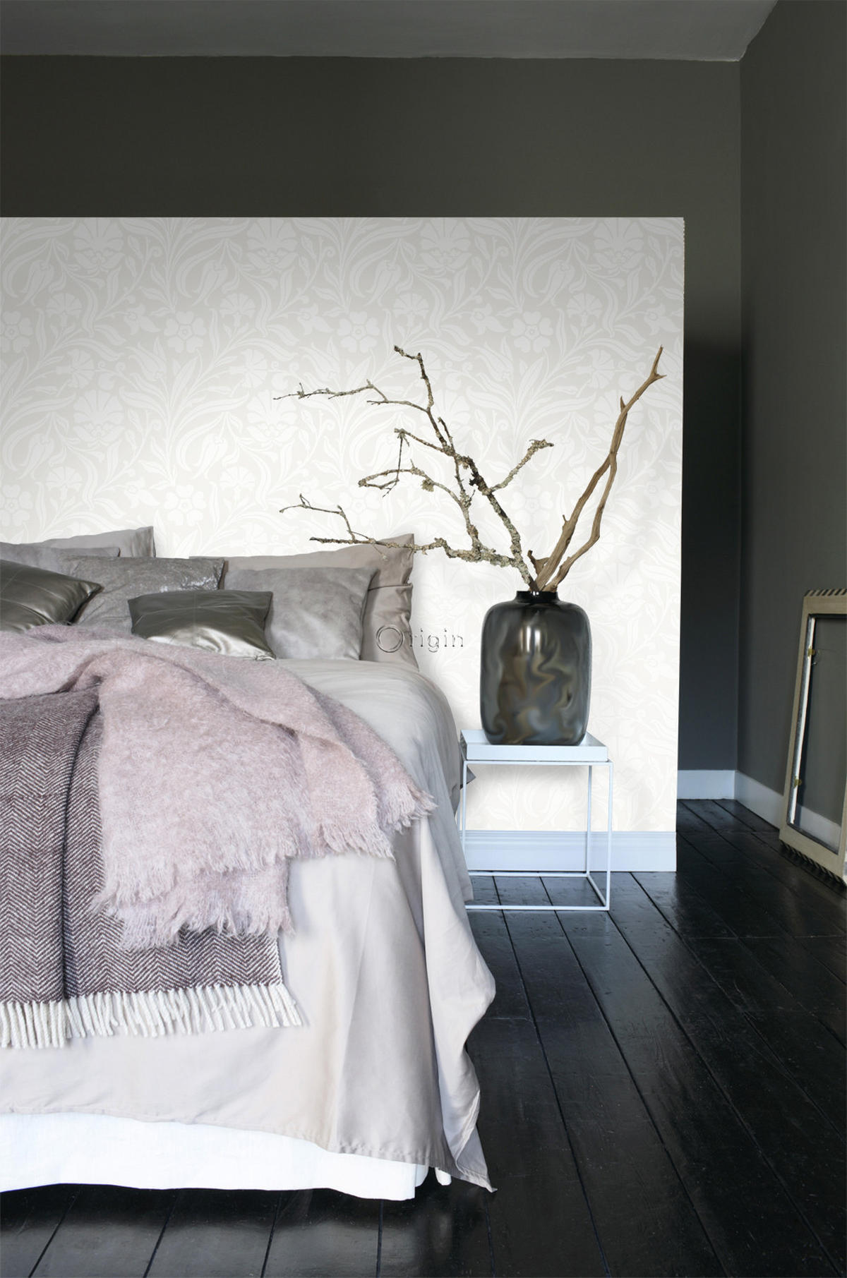 TAPETE Blumen 53 cm x 10.05 m - Weiß, Papier (53/1000cm) - Origin Wallcoverings