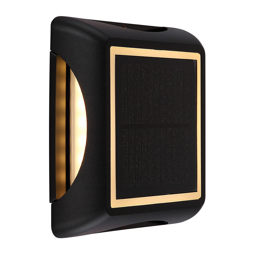 LED AUSSENLEUCHTE Kunststoff Schwarz - Schwarz, Kunststoff (14/14/3.6cm) - Globo Lighting