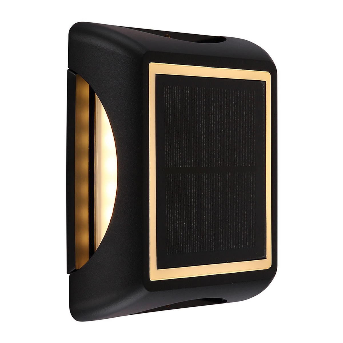 LED AUSSENLEUCHTE Kunststoff Schwarz - Schwarz, Kunststoff (14/14/3.6cm) - Globo Lighting