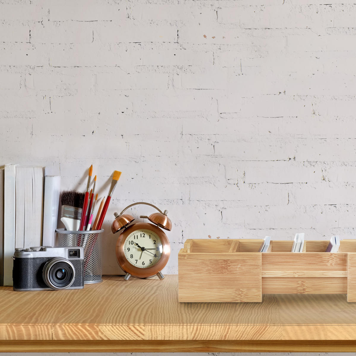 KARTA box - svetlohnedá, drevo (13/5.5/30cm) - Relaxdays