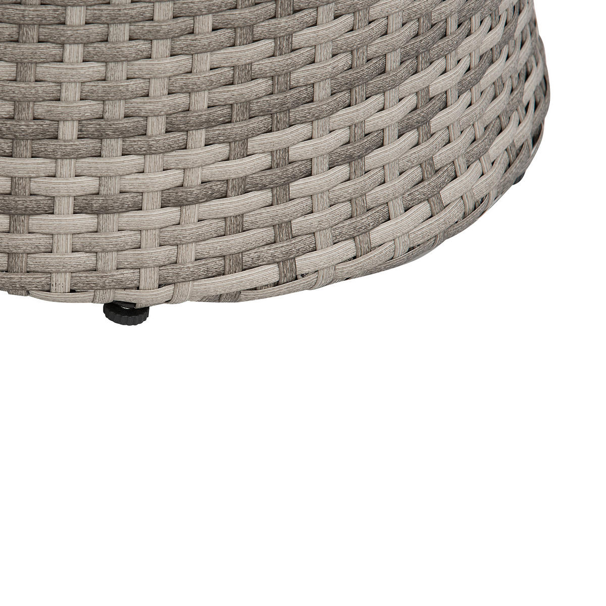 BALKONSET 2-Sitzer Rattan grau Auflagen grau Capri - Grau, Kunststoff/Textil - Beliani