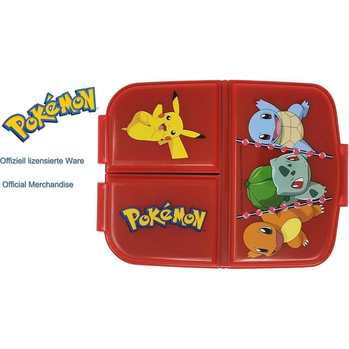 BROTDOSE mit Unterteilung Pokémon 18 cm - Multicolor, Kunststoff (14/7/18cm)