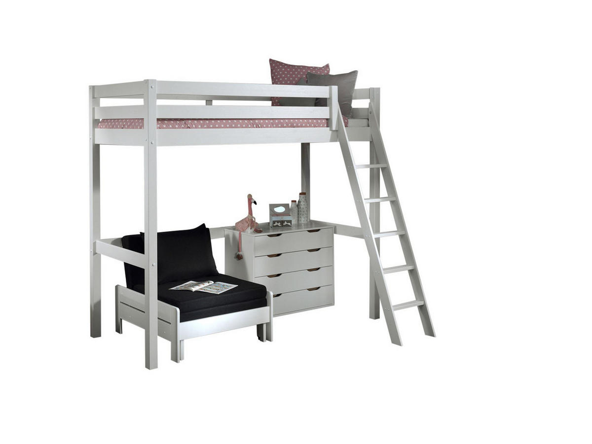 HOCHBETT Karolina 209x190x165 aus Massivholz+MDF in Weiß - Weiß, Holz (90/200cm) - 58aufmkessel
