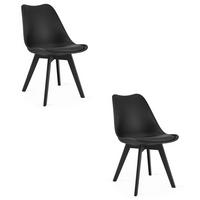 STUHL Schwarz 49x43 cm MARK Ergonomisch 2 Stück - Schwarz, Kunststoff (49/50/43cm)