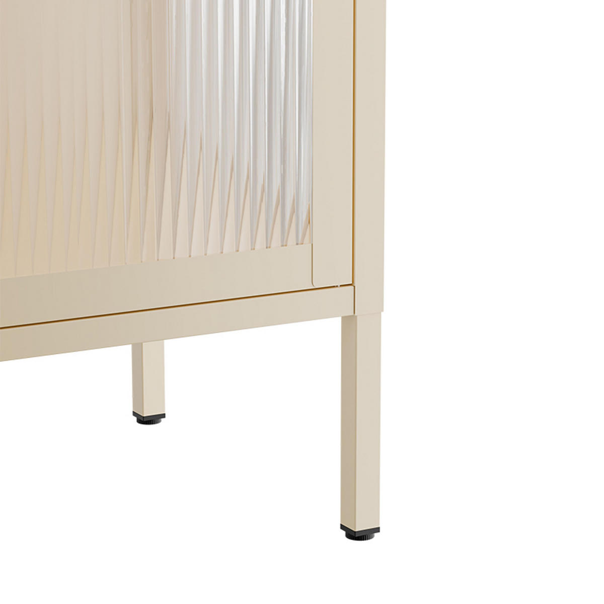 SIDEBOARD 140 cm, Ekru - Weiß, Metall (35/80/140cm) - Oviala