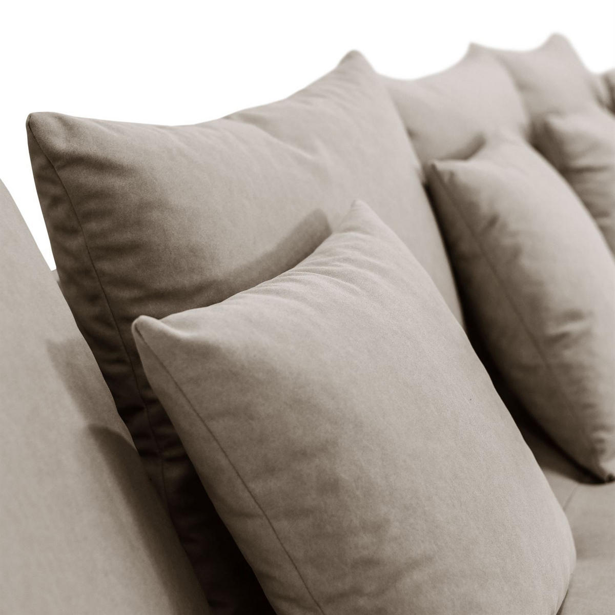 WOHNLANDSCHAFT APOLLO U mit Schlaffunktion und Bettzeugkasten - Beige, Textil (348/93/188cm) - Lookway