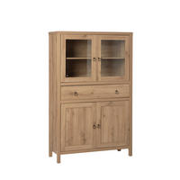 VITRINENSCHRANK DOPPELTER Livorno Natürlich 100 cm x 160 cm - Naturfarben, Holzwerkstoff (100/160/40cm)