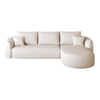 ECKSOFA 266 cm weiß aus Stoff ohne Montage - Weiß, Textil (168/266cm) - OKWISH