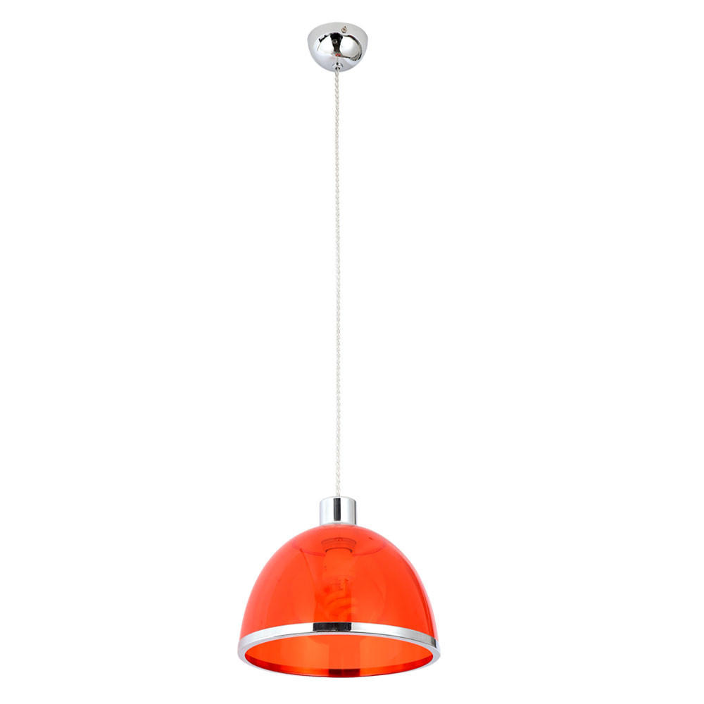 PENDELLEUCHTE CARLO Metall Rot - Rot, Metall (23/23/120cm) - Globo Lighting
