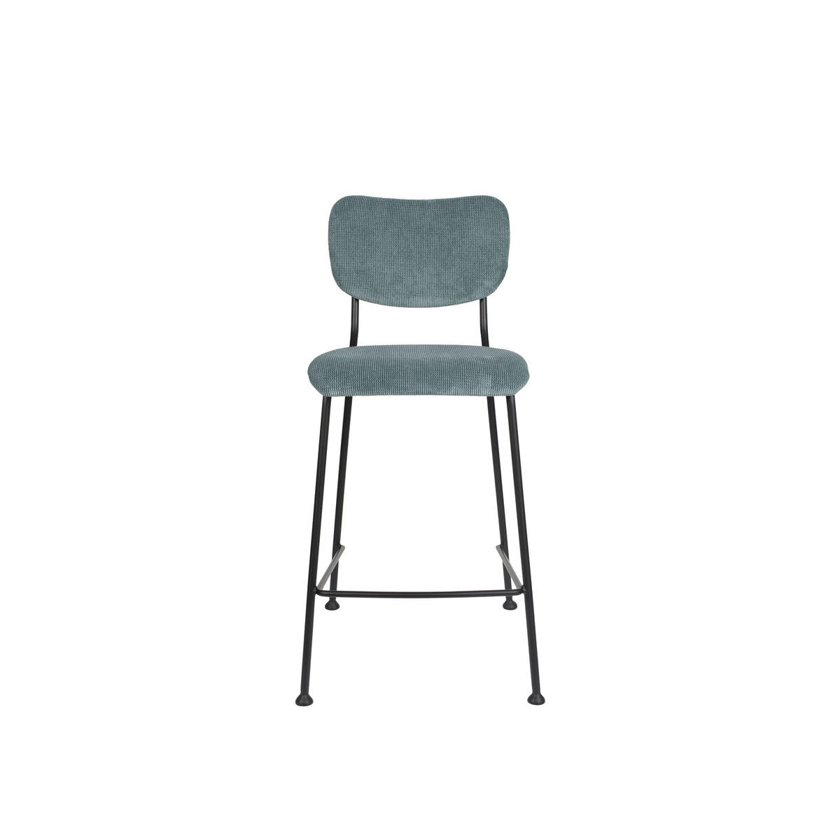 BARHOCKER Benson Rückenlehne 64,5 cm Grau/ Blau - 2 er Set - Grau, Textil (46/92/53.5cm) - Zuiver