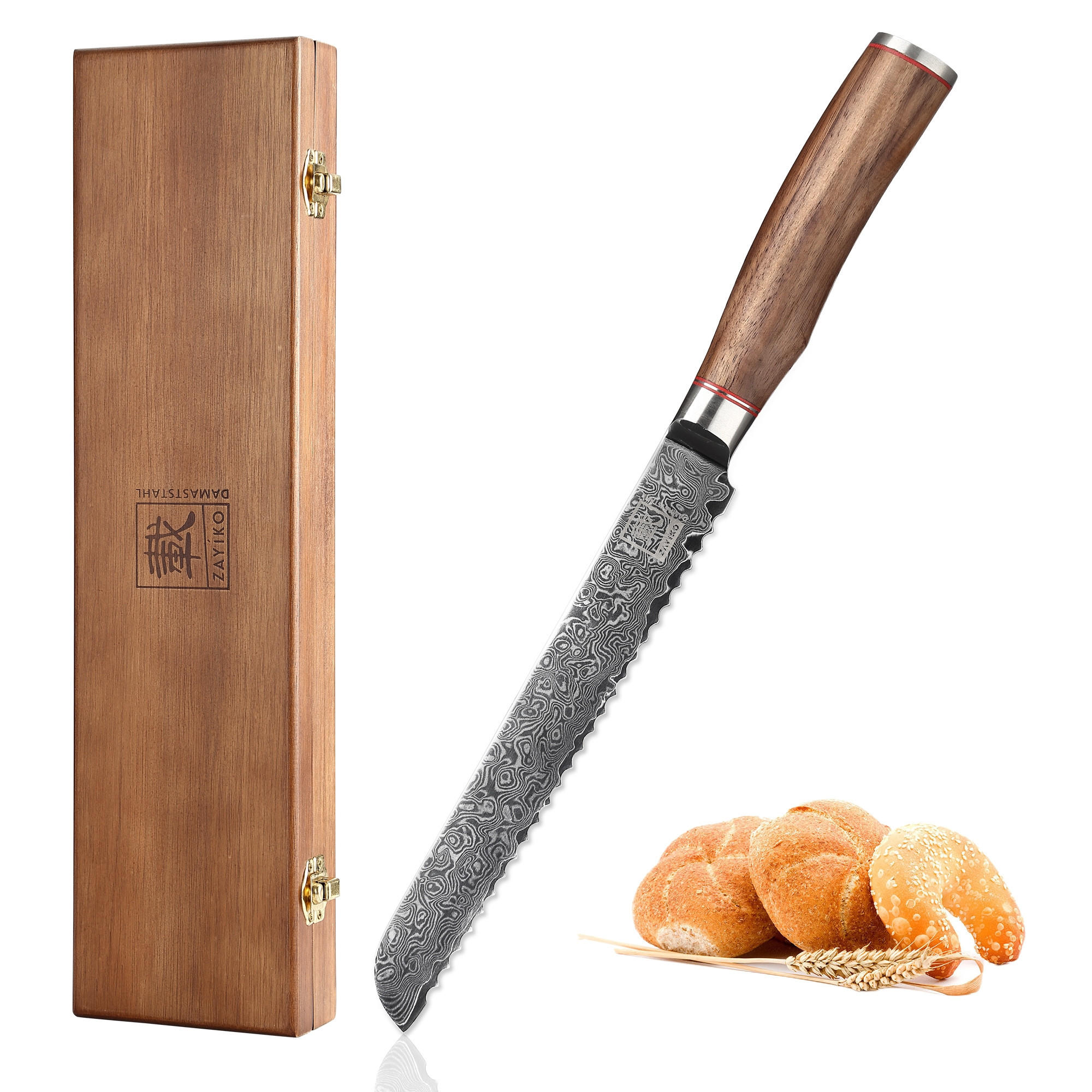 Zayiko Brotmesser Nussbaum 34 cm