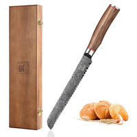 BROTMESSER 20 cm - Nussbaumfarben, Holz/Metall (34cm) - Zayiko