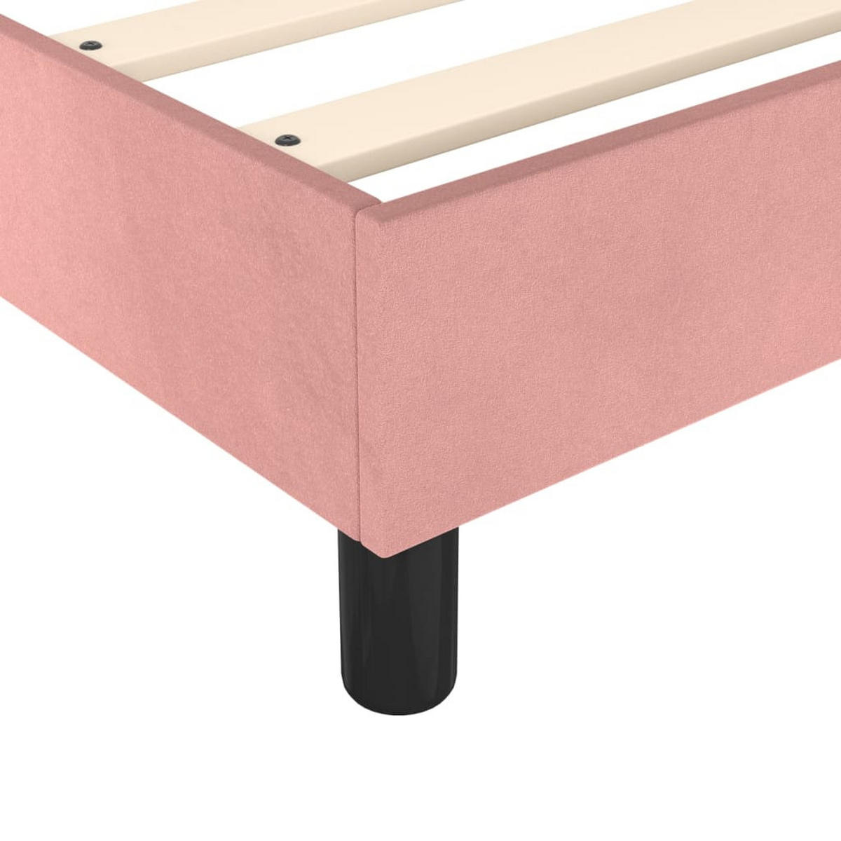 BOXSPRINGBETTGESTELL Rosa 160/200 Cm Samt - Pink, Textil (160/200cm) - vidaXL