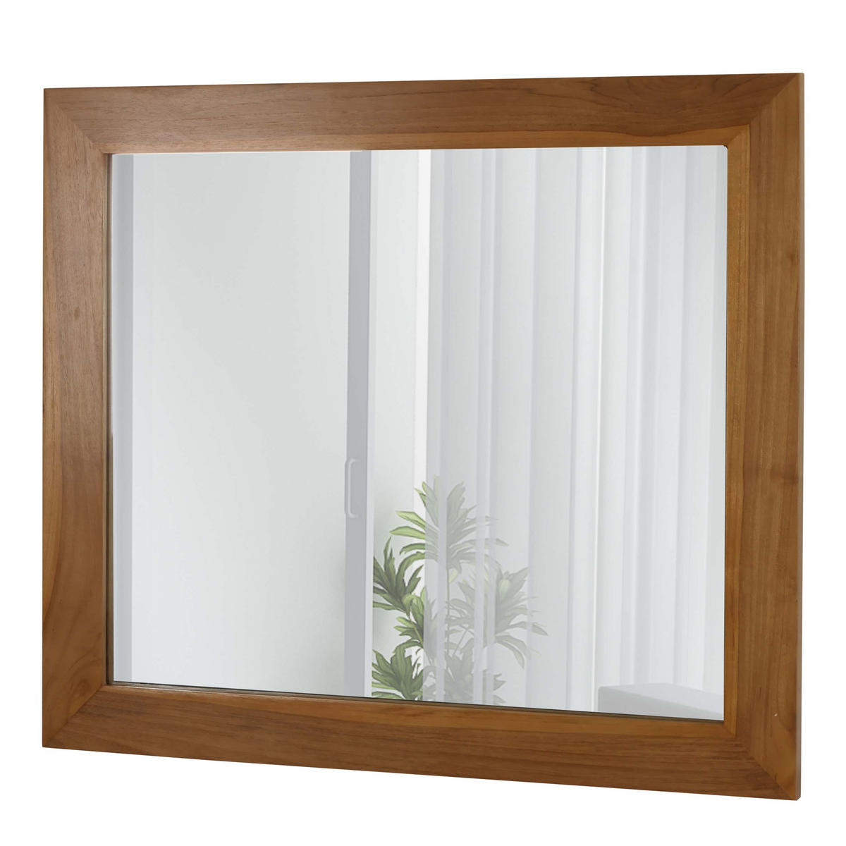 TEAK-WANDSPIEGEL Braun - Braun, Holz (80/71/3cm) - MCW