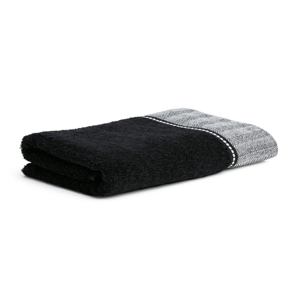 DUSCHTUCH BROOKLYN - Schwarz, Textil (80/150cm) - MÖVE