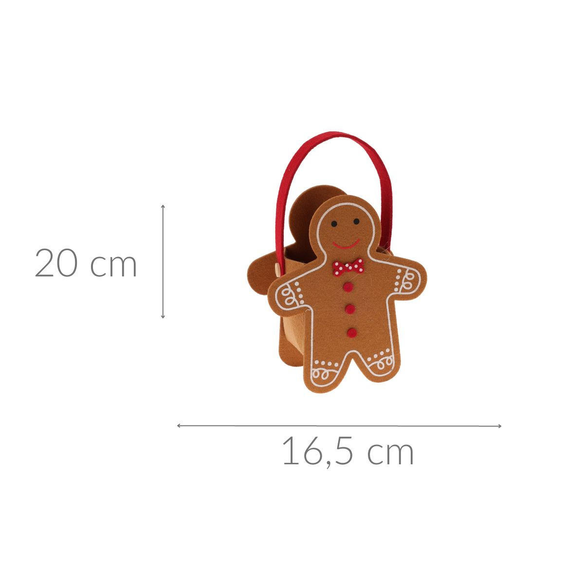 FILZTASCHE für Weihnachten 8,5/16,5/20 cm - Braun, Textil (16.5/20/8.5cm) - Home Styling Collection