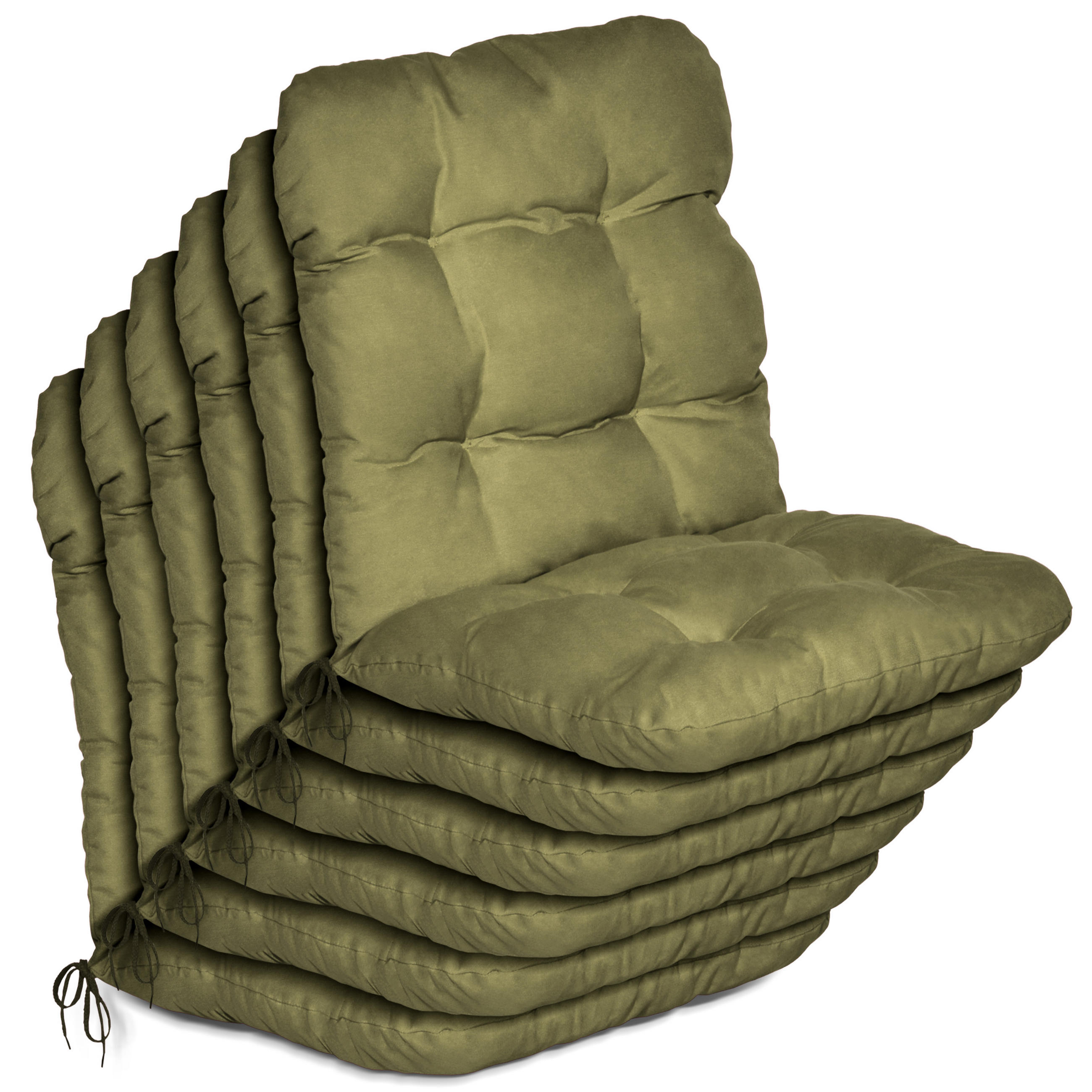 NIEDERLEHNER Flair NL 100x50x8cm Olivgrün (6tlg) - Olivgrün, Textil (50/100cm) - Beautissu 