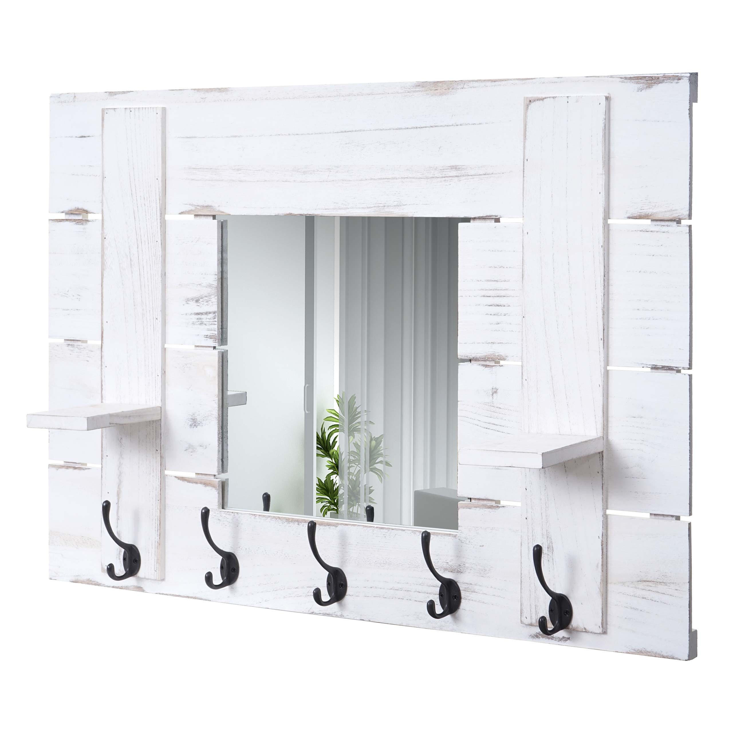 WANDGARDEROBE MIT SPIEGEL Weiß - Weiß, Holz (90/60/14cm) - MCW