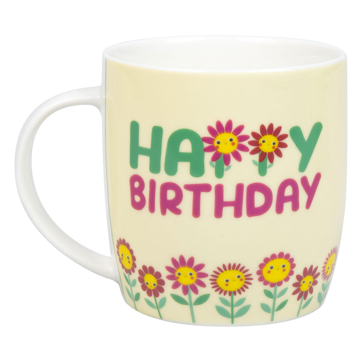 KAFFEEBECHER Happy Birthday - Naturfarben, Keramik (0.4L) - Könitz